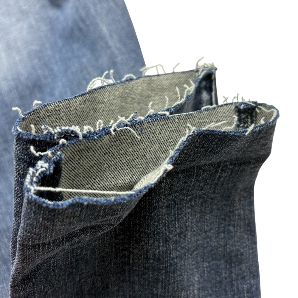 Judy Blue High Rise Raw Hem Relaxed Fit Jeans 11/30 Distressed Crop 88191 *Read - Picture 8 of 15